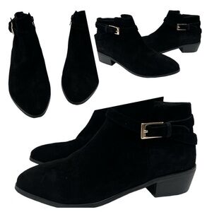 Barneys New York Angela Black Suede Bootie size 8